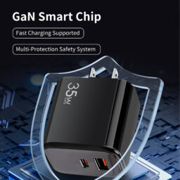 Gallium Nitride (GaN) 35W Super Fast Charging Mobile Phone Charger, Type-C Charging Head, QC5.0 Flash Charging, Dual Ports