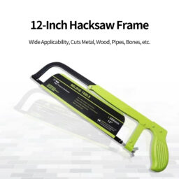 Premium 12-inch Adjustable Hacksaw Frame, Multi-functional Hand Saw, Semi-automatic Steel Hacksaw Frame