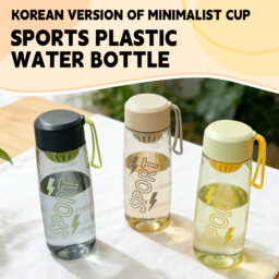 New Simple Water Bottle with Pop-Up Lid, Plastic Tea Infuser Cup, Portable and Durable Drinking Cup for Students and Outdoor Activities