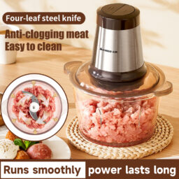 Household Multifunctional Electric Meat Grinder, Small Garlic Mincer, Mixer, Food Processor, Meat Chopper, Multi-purpose