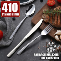 Stainless Steel Elegant Series Western Tableware Set - Heavy-Duty Gift Set with Main Knife, Fork, and Spoon- Hotel Tableware